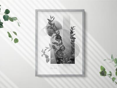 Coloray Zilveren Fotolijst - Zilveren Fotolijst Voor Grafiek - 50x70 cm - Poster Lijst - Fotolijst Zilver Modern - Moderne Fotolijst - Fotolijst Voor Kantoor - Decoratieve Fotolijst - Fotolijst Voor Poster Minimalistisch