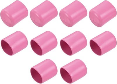Rubberen Eindkappen 22 mm (7/8 inch) - 10 Stuks Ronde Beschermkappen voor Schroeven - Roze