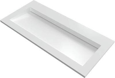 DutchLine - Solid.Surface Angle Wastafel - Mat Wit - 1000x465x170mm