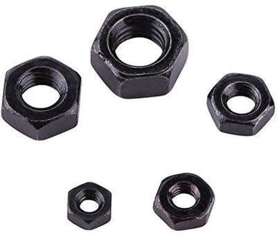 Dailygoods- Zeskantmoeren 100 stuks - M2-M5 Metrische Schroefdraad - Zwart/Zink - Koolstofstaal - Bevestigingselement - Corrosiebestendig - Moeren