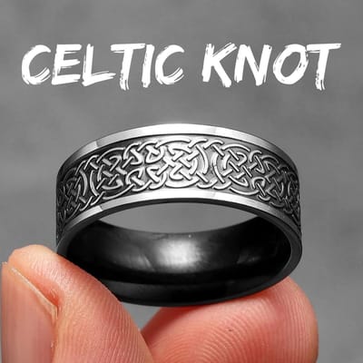 Viking Keltische Knoop Heren Ringen Roestvrij Staal Vintage Nieuw In Punk Coole Spullen Dames Sieraden Mode Accessoires Cadeau 11 white