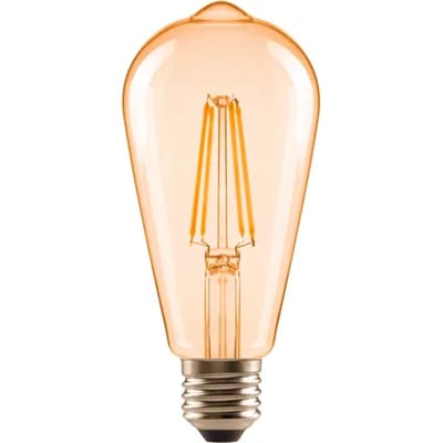 Sencys Ledfilamentlamp Edison Vintage - Amber - D6,5cm - Warm Wit - E27 - 6,5w
