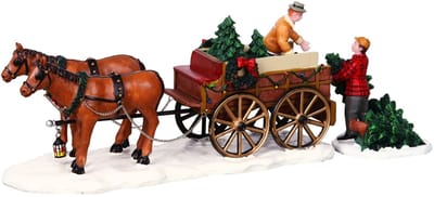 Lemax Kerstdecoratie Lemax - Christmas Tree Wagon, Set Of 2