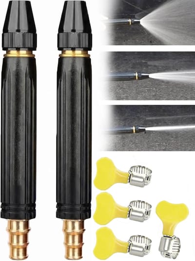 Spuitpistool voor tuinslang - 2 stuks - Hogedrukspuit - Hogedruksproeier - Turbo Washer - Hogedruk Spuitpistool voor Tuinslang - Autowaspistool - Waterspuit - Spuitmond - Hoge Drukreiniger - Waterpistool tuinslang - Voor Tuin & Auto & Schoonmaken