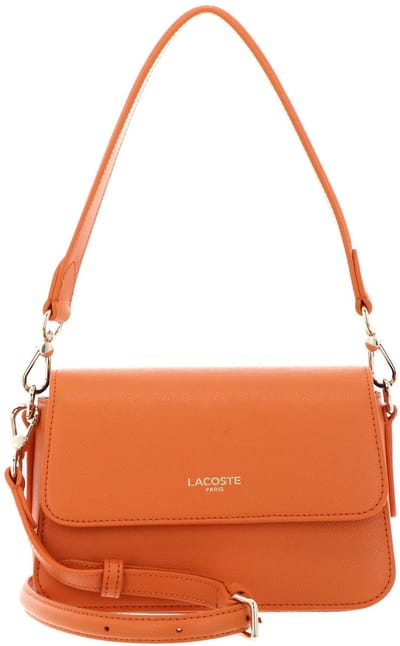 LACOSTE Leren schoudertas Champs-Élysées Flap Crossover Bag Blossom abrikoos