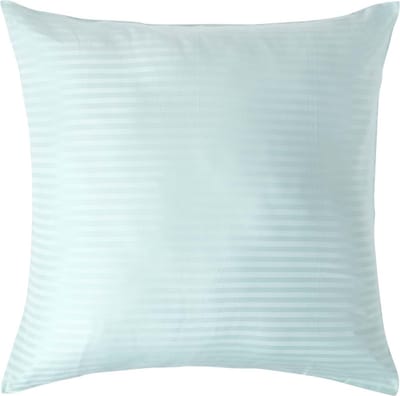 Homescapes Satijn Streep Katoen Kussensloop 80x80 cm – Aquablauw – 100% Egyptisch Katoen – Draaddichtheid 330