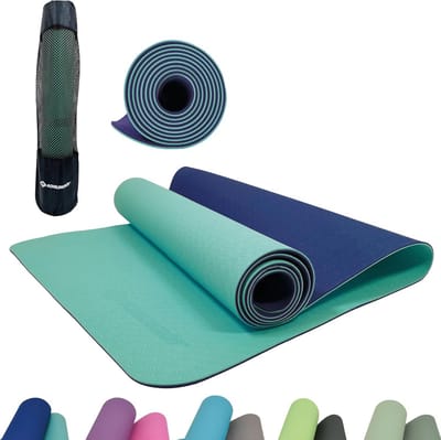 Tweekleurige Antislip Yogamat 4mm met Draagtas voor Yoga en Fitness