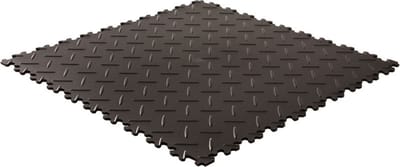 Rubbermagazijn - PVC kliktegel diamant - Zwart - 50x50cm - Dikte 4mm - winkel - showroom - garage - prijs per stuk