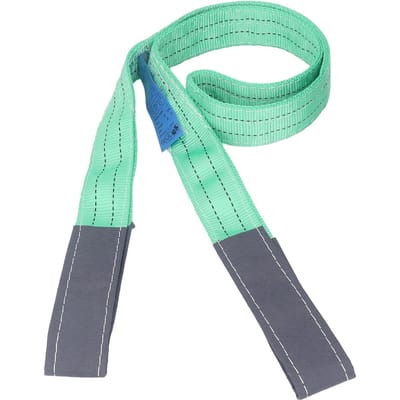 2T Platte Hijstouw met Dubbele Ooggesp Polyester Webbing Hijsband voor Industriële Kraan 2 Meter