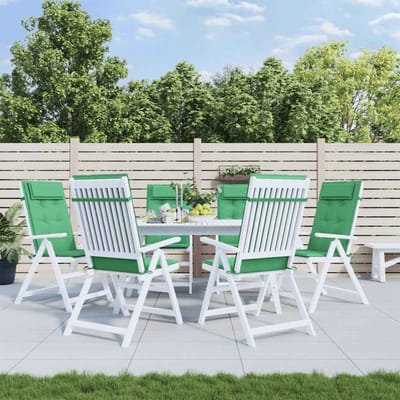 vidaXL - Stoelkussens - 6 - st - hoge - rug - oxford - stof - groen