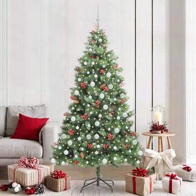 vidaXL - Kunstkerstboom - 300 - LED's - Warmwit - PVC - en - Metalen - Groen