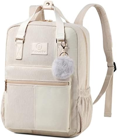 PromoHome Corduroy Rugzak - Lichtgewicht Daypack met Anti-Diefstal Voor School en Dagelijks Gebruik