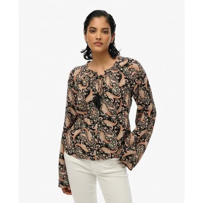 Dames blouse met lange mouwen met print Superdry
