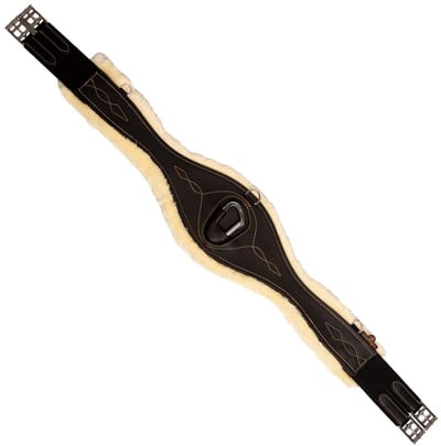 Kentucky Horsewear - Anatomische singel wol / bont zwart 140 cm