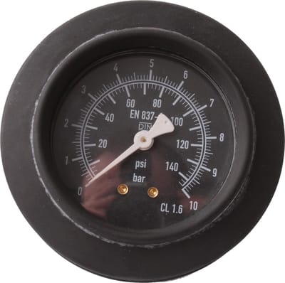 Alligator Manometer Voor Luchtpistool 10 Bar Zwart