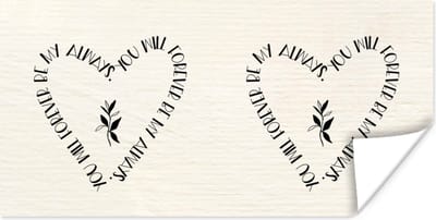 Poster Quotes - You will forever be my always - Liefde - Spreuken - 120x60 cm