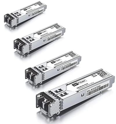 4 Stuks 1000BASE-SX SFP Transceiver Module - Multimode 1.25G LC Compatibel Met Diverse Netwerksystemen