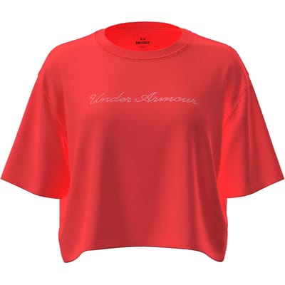Under Armour Wm Crop T-shirt Met Korte Mouwen Oranje S Vrouw
