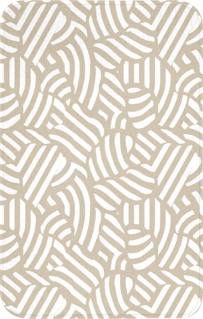 WC mat 50x80 cm - Antislip - Abstract - Modern - Beige - Toiletmat - Vloermat - Douchemat - Toilet tapijt - Toiletmatten