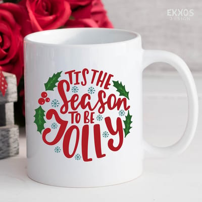 Season to be Jolly mok | Mok met tekst | Grappige mok | Verjaardag cadeau | Cadeau voor man | Cadeau voor vrouw | Cadeau voor haar | Cadeau voor hem | Grappige cadeau | Thee glazen | Valentijn cadeautjes | Koffiekopjes