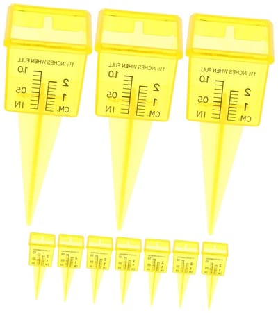 Regenmeter Buiten - Watermeter Tuin - Gazon Bewateren - Precisie Meting - 10 Stuks - Geel