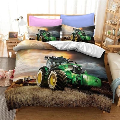 Collection de literie 3D Tracteur Agricole Collection de housses de couette Avec taie d'oreiller Textile de maison Lit Jumeau Full Queen King Vêtements de lit Pour la Famille Décoration de la Maison 70x133cm 2pcs