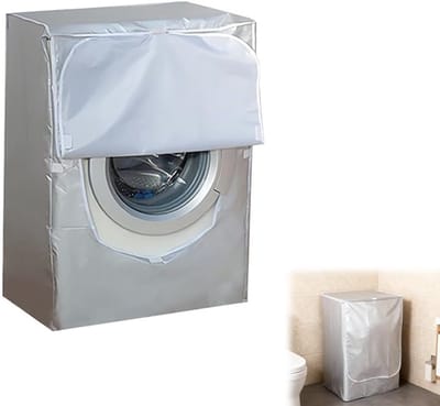 Wasmachinehoes - Apparaatbescherming - Voorkant Beschermen - Waterdicht Stofdicht - 60x60x88 cm - Zilverrand