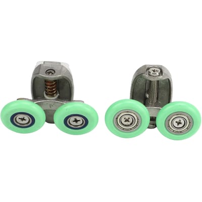 2 Stuks Groen Roller Wiel Katrol Doucheruimte Badkamer Boven Onder Glas Schuifdeur Rail Roller Katrol