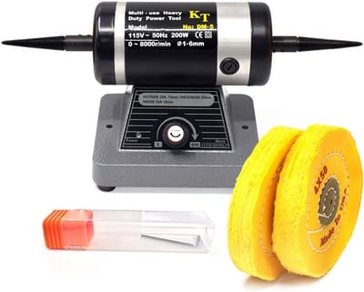 Elektrische Polijstmachine 220V voor Sieraden en Metaal - 8000 omw/min met Variabele Snelheid en Conische Spindels