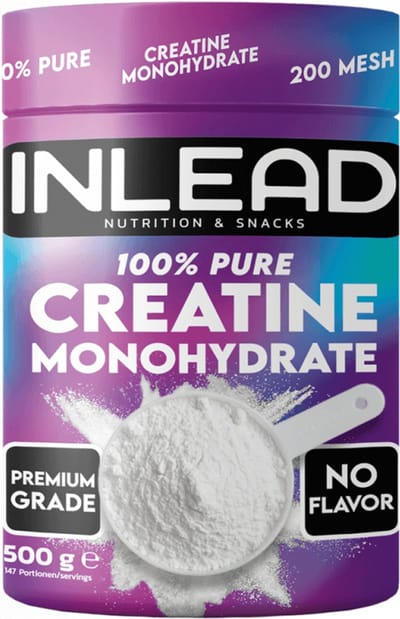 Inlead 100% Pure Creatine Monohydrate (500g) Unflavoured - Creatine - Creatine Monohydraat