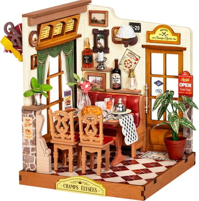 Robotime Champs-Élysées Bistro - Rolife - Rolife DIY Miniature House Series - DS053 - Miniatuur - Knutselen - Bouwpakket