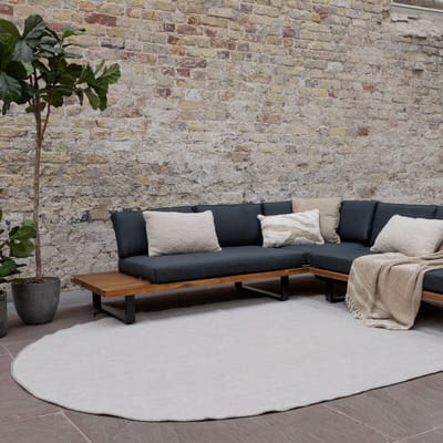 Buitenkleed Ovaal Mono - Grijs/Wit - Dubbelzijdig - EVA Interior - 240 x 340 - (XL)