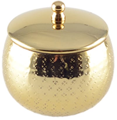 AULICA - Little Model Round Round Candle - Geurkaars - 8x8 cm - Goud