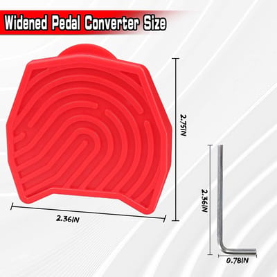 Pedaalomvormer Set - Platte Fietspedalen - Indoor Fietsen - Gebruik Gewone Schoenen - 14.5 x 7.3 cm - Rood