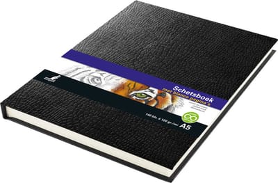Kangaro schetsboek A5 - hardcover slang imprint - 140 blanco pagina's - 120 grams creme papier
