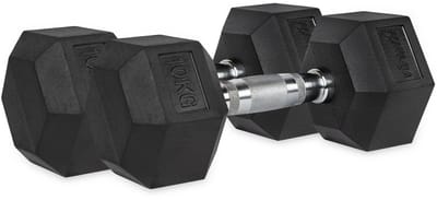 VirtuFit Hexa Dumbbell Pro Set - 2 x 10 kg - Hexagon Dumbbell - Krachttraining - Set van 2