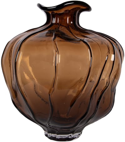 Clayre & Eef Vaas Ø 26x31 cm Bruin Glas