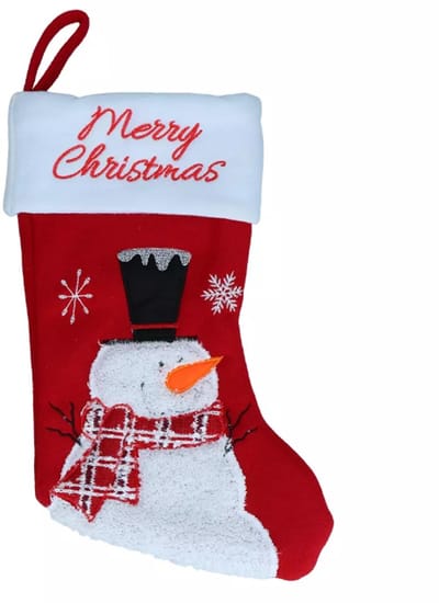 Hofman Animal Care Kerstsokken voor Huisdieren - 20 x 38 cm - Kerstdecoratie - Kerstversiering voor Honden - Wooly Snowman