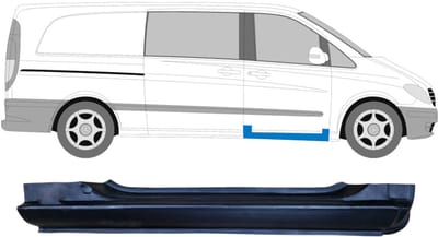 Reparatie dorpel voorste deuren voor Mercedes Vito W639 2003-2014 / Rechts
