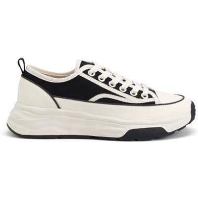 Chaussures pour femmes Personnalité Semelle épaisse Toile dissoute Petites chaussures blanches Nouvelles décontractées Sports de plein air Forrest Chaussures pour femmes 35 noir