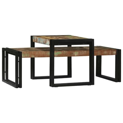 vidaXL - Salontafel - 2 - st - Multikleur - 48 - x - 40 - x - 40 - cm