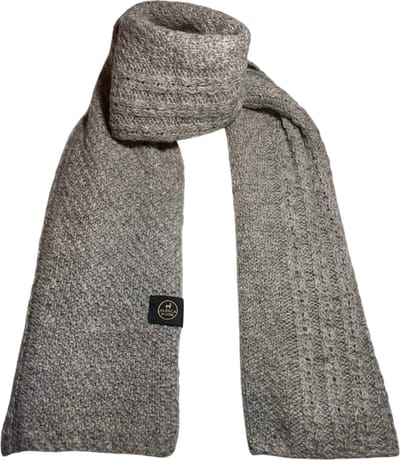 Alpaca D'Luxe Sjaal - 100% Baby Alpaca Wol - Hypoallergeen - Grijs - Zacht en van Kwaliteit - Luxe cadeau - Volledig Handgemaakt - Duurzaam cadeau - Gift - Sjaals Dames - Sjaals Heren - Zacht en Warm - Scarf - Grey - 100% Authentiek Alpacaproduct