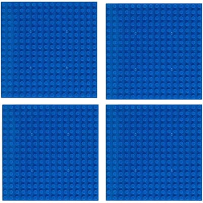 16x16 Blokkenbasisplaat 4 stuks Werkt Met featuring Mainstream s Play KINDEREN'S Creativiteit Speelgoed Bevestigingen 4pcs16x16 blauw