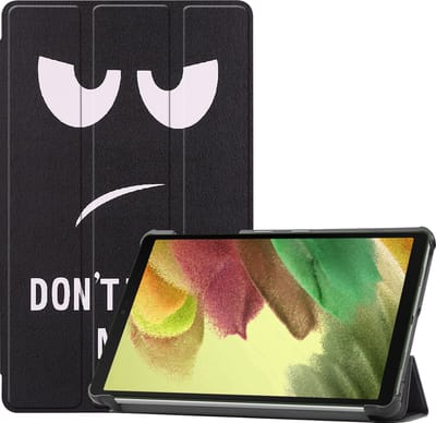 Hoesje - Geschikt voor Samsung Galaxy Tab S6 Lite - Dun & Stevig - Trifold Bookcase - Hard Cover - Hardcover Book Case - Tablet Hoes - Don't Touch Me