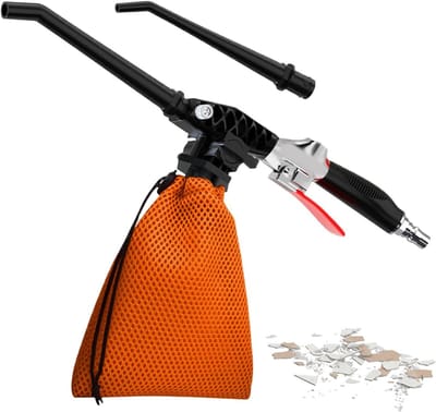 Lucht Mondstuk Blazer - Perslucht Gereedschap - Stof Verwijderen - Ergonomisch Handvat - 20 x 15 x 5 cm - Zilver