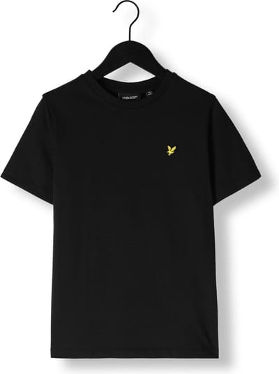 Lyle & Scott Plain T-shirt B Polo's & T-shirts Jongens - Polo shirt - Zwart - Maat 110/116