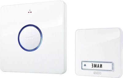 Draadloze Bel Set - Deurbel Complete Set - Toegangscontrole Huis - Batterijcontrolelampje - 20 x 20 x 15 cm - Wit