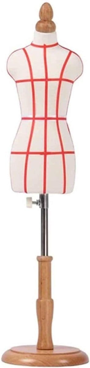 Kleermakerspop Mini - Kinderpop Torso - Kleding Maken - Verstelbare Hoogte - Maat 1/2 - Naturel