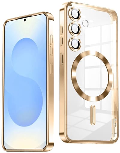 Hoesje Geschikt voor Samsung Galaxy A57 Hoesje Goud - Geschikt voor MagSafeTelefoonhoesje - soft siliconen Backcover