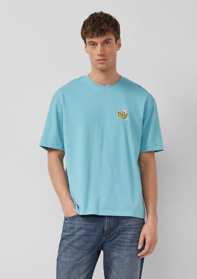 s.Oliver - male - Zwaar jersey T-shirt in een moderne pasvorm met college artwork